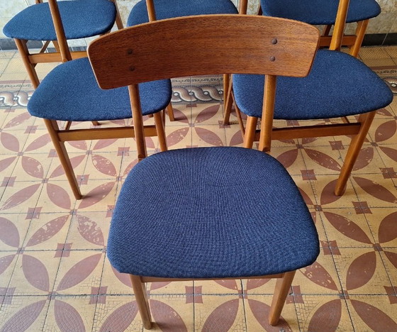 Image 1 of Mid Century Set of 6 Teak Dining Chairs by Farstrup, Denmark 1960s