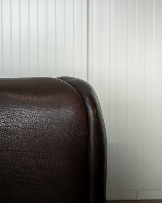 Image 1 of Canapé deux places vintage DS-47 de De Sede, canapé en cuir à encolure épaisse, assise extensible, années 1970