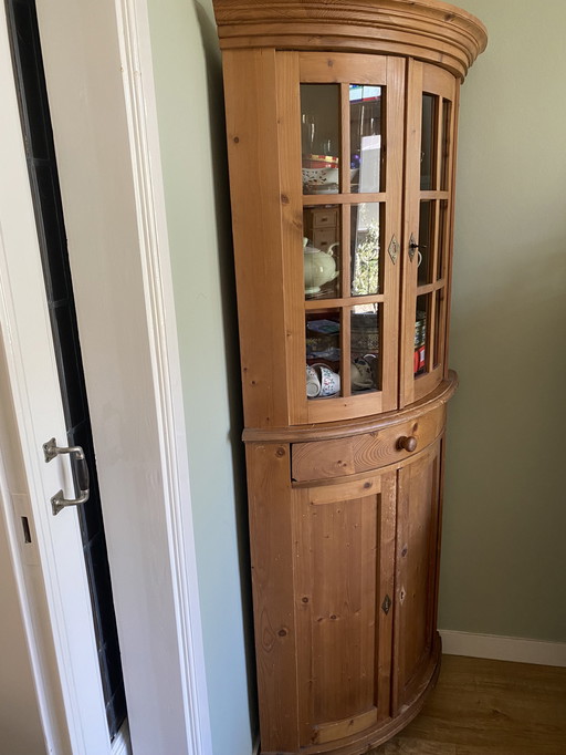 Cute Pine Corner Cabinet