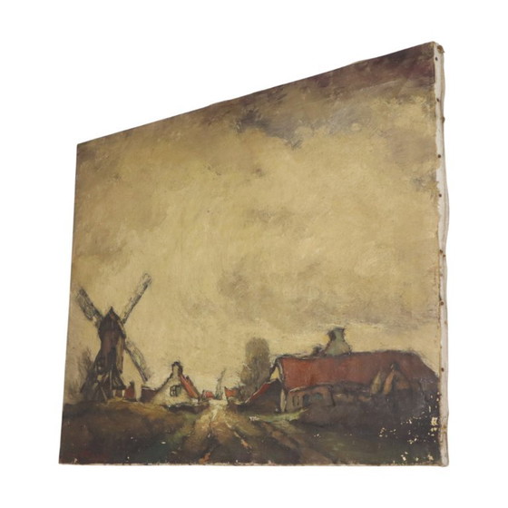 Charming Farm Landscape Painting Signed Wittouck 60x80cm – Paintings & Drawings, Canvas, Vintage (photo 2 of 15)