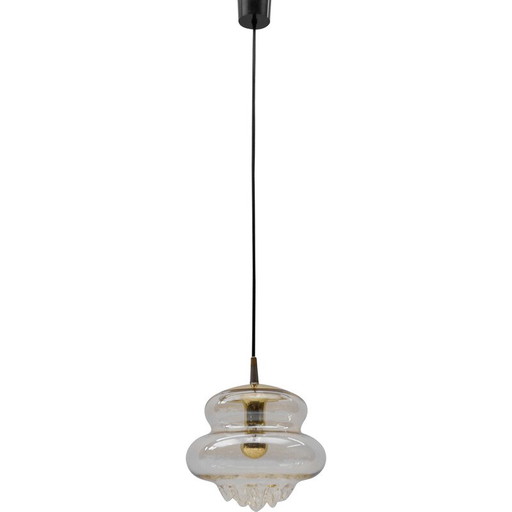 Vintage glazen plafondlamp van Peill en Putzler, 1970