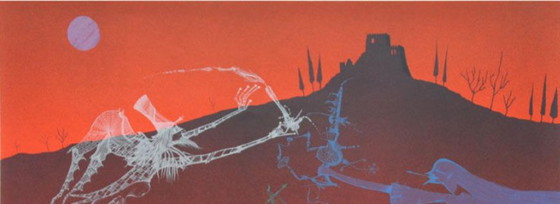 Image 1 of Castellnou 1978 Litografia di Joan Ponç – Poster surrealista astratto