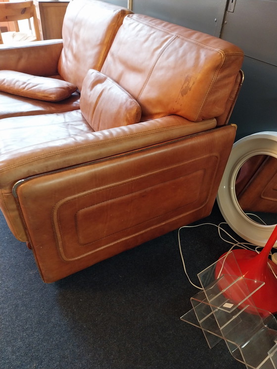 Image 1 of 1 divano a 2 posti Baxter Acron di Marco Milisich anni '70 in pelle di bufalo