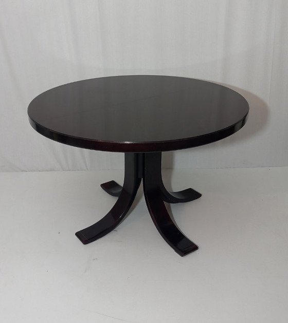Image 1 of Table ronde en bois à rallonge, années 60