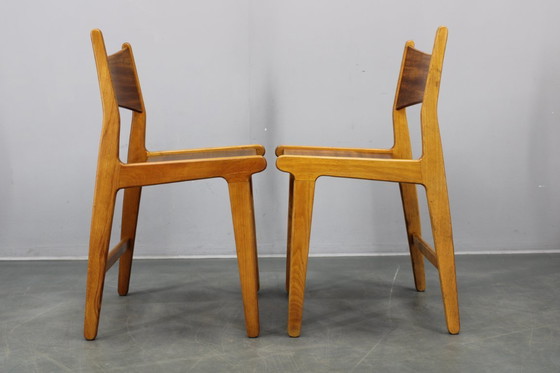 Image 1 of Sillas de comedor danesas de mediados de siglo en afzélie y haya, juego de cuatro