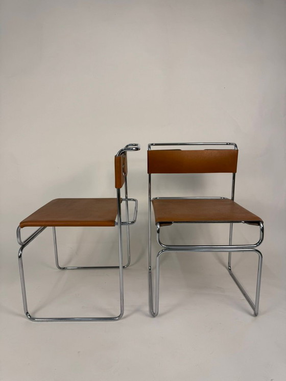 Image 1 of 1v2 Libellula chair Giovanni Carini Planula 70s vintage leather