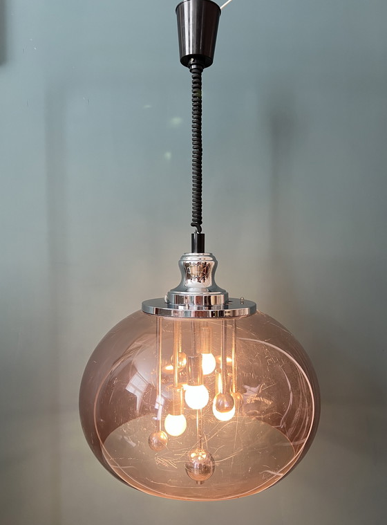 Image 1 of Lampada a sospensione Space Age con paralume in plastica