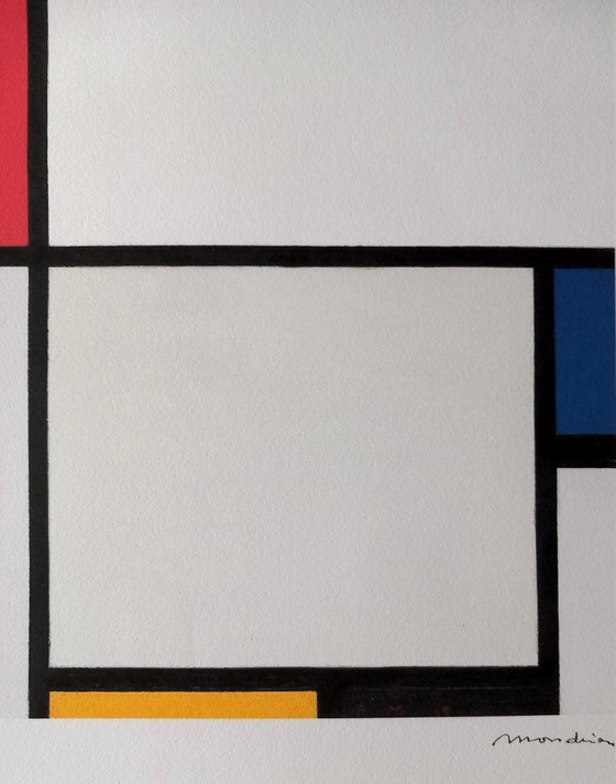 Image 1 of Piet Mondrian - Lithographie - Komposition Nr. III - mit Zertifikat