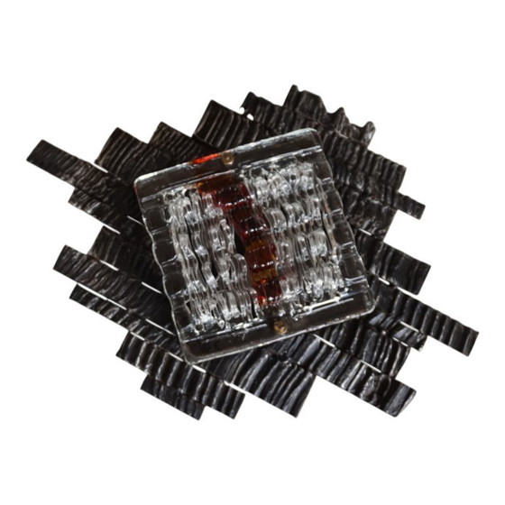 Image 1 of Lampada da parete brutalista Poliarte di Albano Poli, 1970