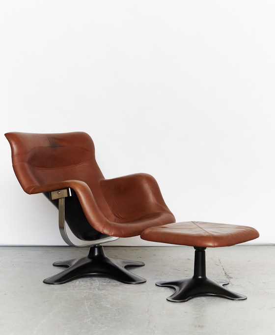Image 1 of Yrjö Kukkapuro Karuselli Chair & Ottomane for Haimi, 1965