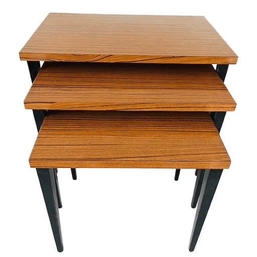 Vintage Mid-century modern Deens Design mimiset bijzettafels 1960's