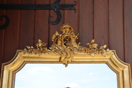 Image 1 of Large gilded mirror in the Louis XV style