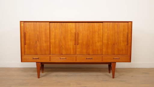 Credenza alta vintage | Mobile a muro | Teak | Anni '60