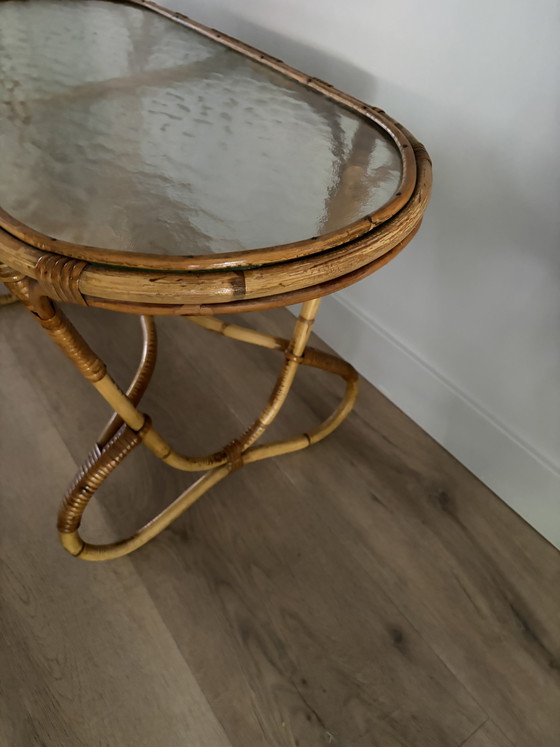 Rattan coffee table by Rohé Noordwolde, 1960s – Glass (photo 8 of 15)