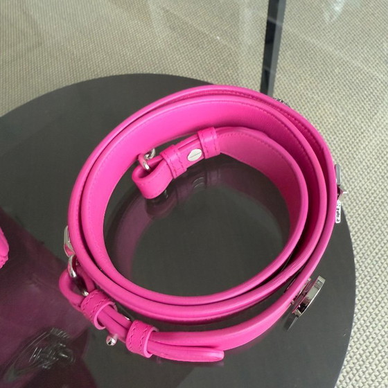 Image 1 of DIOR LADY SMALL - CANNAGE LAMMLEDER BARBIE PINK SILBERNE BESCHLÄGE