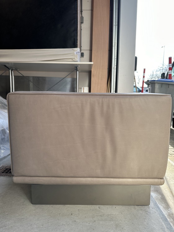Image 1 of Minotti Dylan Petit canapé – cuir taupe – 160 cm – topconditie