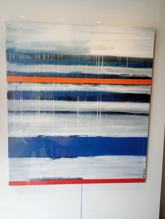 Image 1 of Mixed media on canvas "@the sea" Alfie 