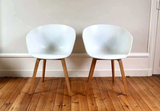 4 Hay "Over een stoel" Scandinavische fauteuils, wit – Eetkamerstoelen, Plastic (photo 2 of 8)
