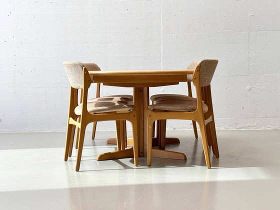 Image 1 of Set of table and 6 chairs by Erik Buch for Gudme Møbelfabrik A/S, 1960s