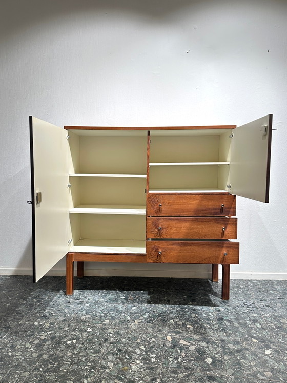 Vintage palissanderhouten kast – Buffetkasten, Wood, Chrome (photo 4 of 4)