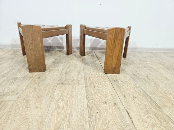 Tavolini modulari in rovere di Dittman, Paesi Bassi, anni '70, Set di 2 – Wood (photo 5 of 15)