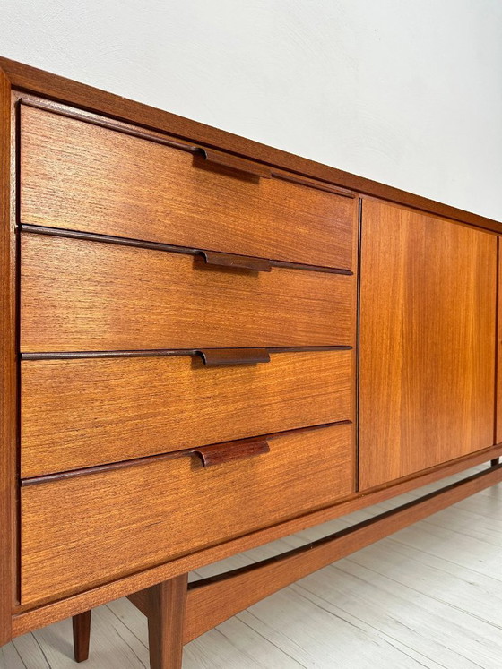 Image 1 of Vintage Large Teak Sideboard, Mid-Century Modern Scandinavian Design, 1960s