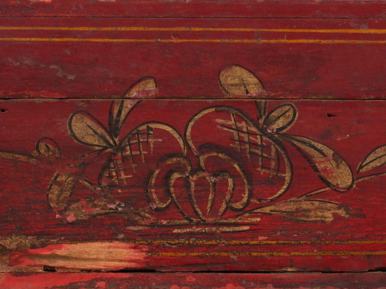 Antique rectangular box with floral motifs (c.1900) #3 – Storage cabinet (photo 26 of 35)