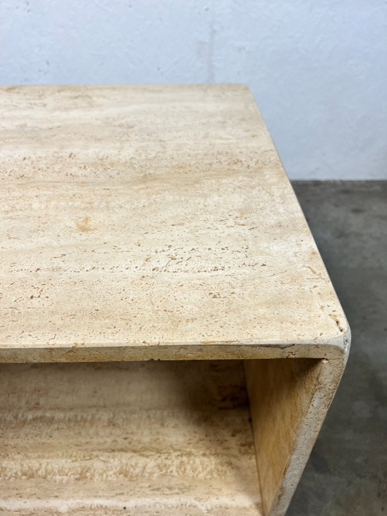Image 1 of Tavolino da caffè/tavolino vintage. Travertino, Italia, anni '80