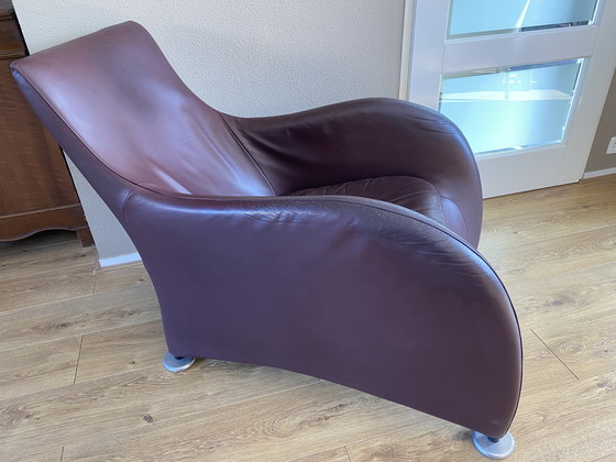 Image 1 of Vintage Montis Loge armchair Aubergine leather
