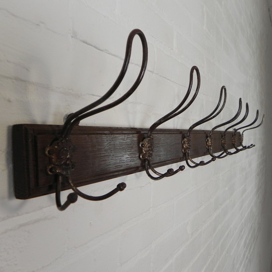 Image 1 of Wall Coat Rack With 7 Hooks With Gargoyles