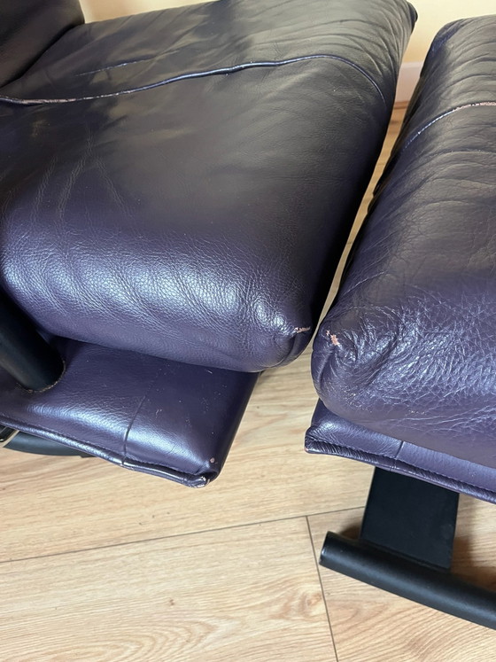 Rolf Benz Model 418 Torino Swivel Recliner Chair – Adjustable recliner chair, Leather, Metal (photo 4 of 5)