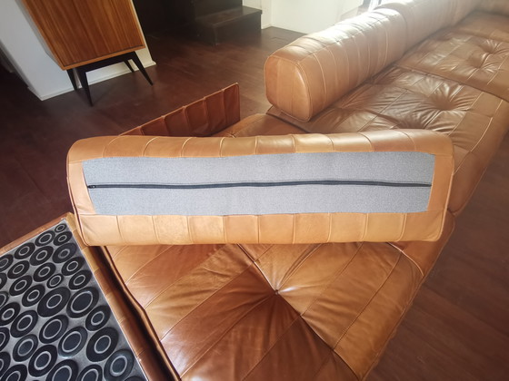 Image 1 of DE SEDE DS 88 modular sofa in cognac patchwork leather