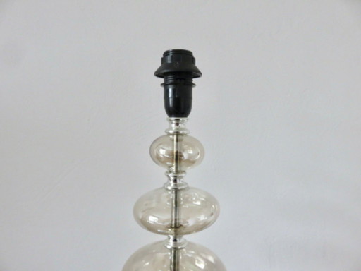 Grande lampada in cristallo ambrato, 1990