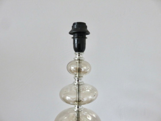 Image 1 of Grande lampada in cristallo ambrato, 1990