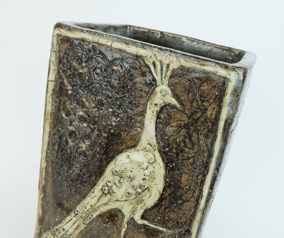 Image 1 of Large Vase Turid Mjelve Norwegian Studio Pottery 1970s