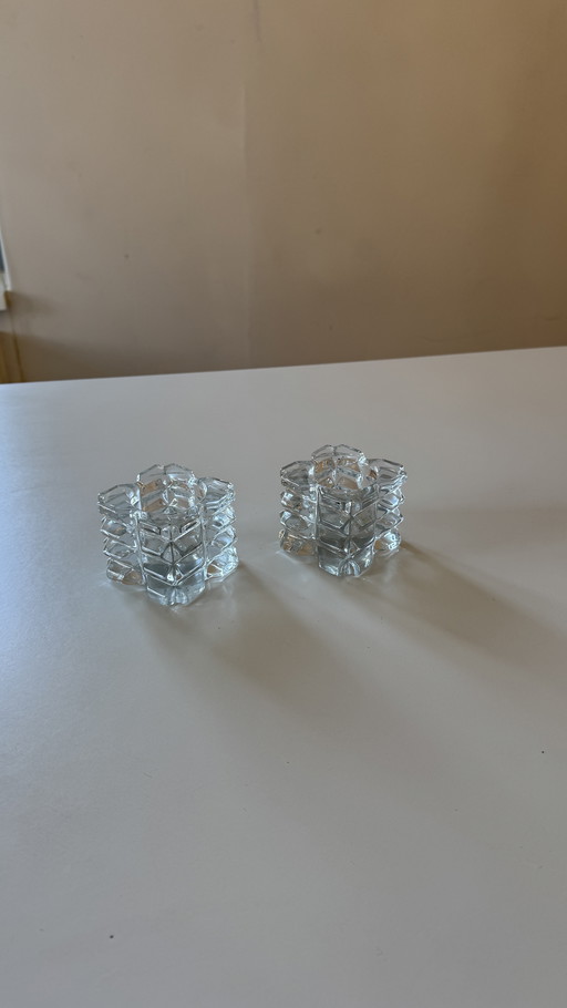 2x postmoderne Teelichthalter