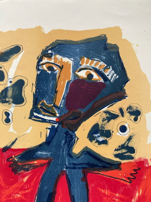 Screen print John Lie a Fo - Untitled
