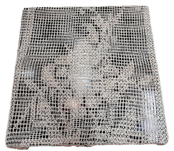 Image 1 of Grande nappe vintage crochetée à la main 177x82 cm