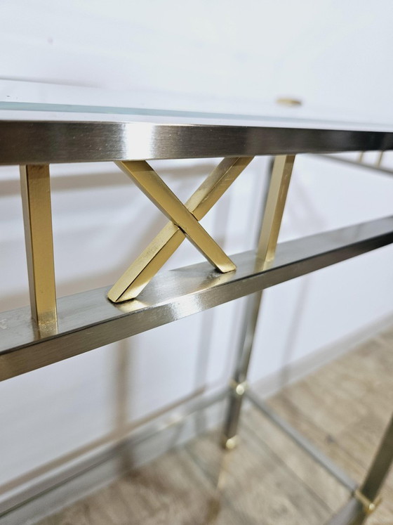 Hollywood Regency Konsolentisch – Metal, Chrome (photo 8 of 15)
