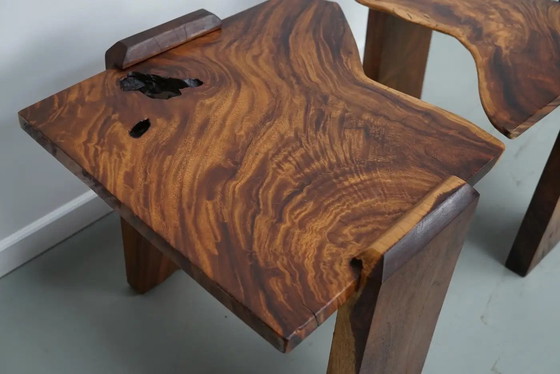 Image 1 of Vintage Coffee Tables in Walnut, ca. 1970/1980