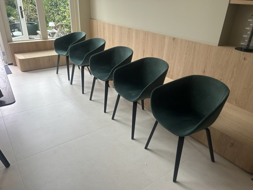 Set Van 5 Luxe Italiaans Design Stoelen – Natuzzi, eetkamerstoelen, Textile (photo 2 of 7)