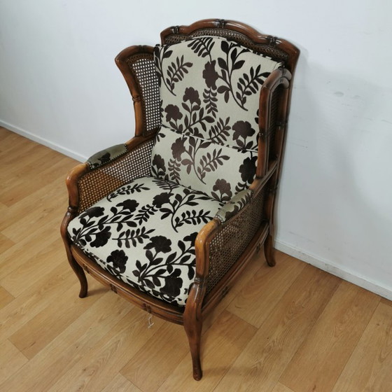 Image 1 of Fauteuils Giorgetti en simili bambou vintage, chaises de jardin, PRIX FIXE