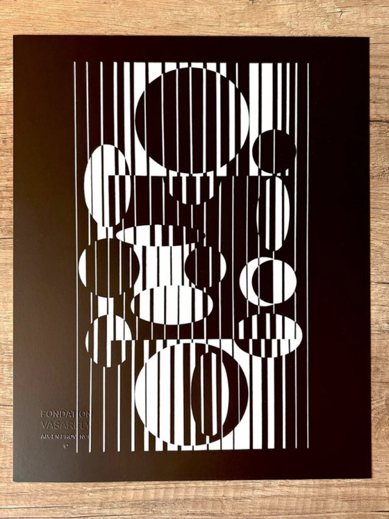 Set 6 Op Art Prints by Victor Vasarely - "Linéaires" (Éditions du Griffon,1973), Lithographs & prints, Paper (photo 14 of 20)