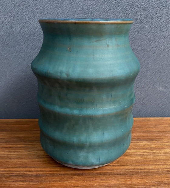 Image 1 of Westraven ceramique Utrecht blue vase 1970s