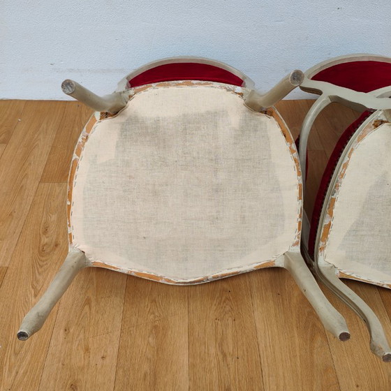 Image 1 of Sedie e poltrone vintage francesi in stile Luigi XV. Prezzo fisso.