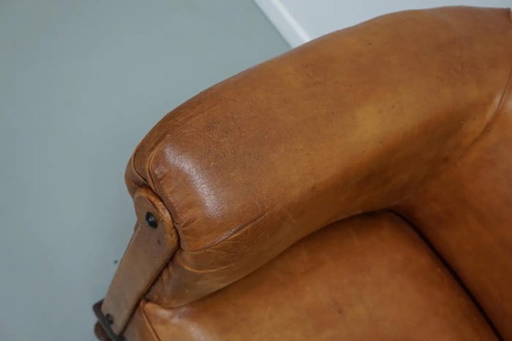 Image 1 of Vintage Nederlandse cognackleurige leren clubfauteuil