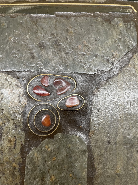 Image 1 of 2 tables d'appoint en pierre naturelle, Paul Kingma