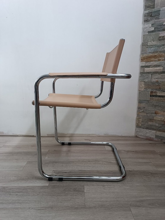 Image 1 of Bauhaus Italien Freischwinger-Sessel aus den 1980er Jahren