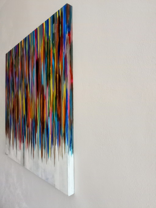 "Hanging Colours" Nieuw Abstract – kunst, Canvas (photo 2 of 7)