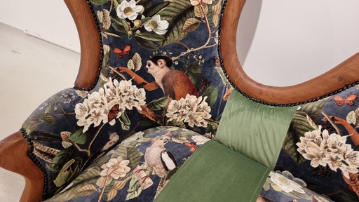 antique sofa reupholstered